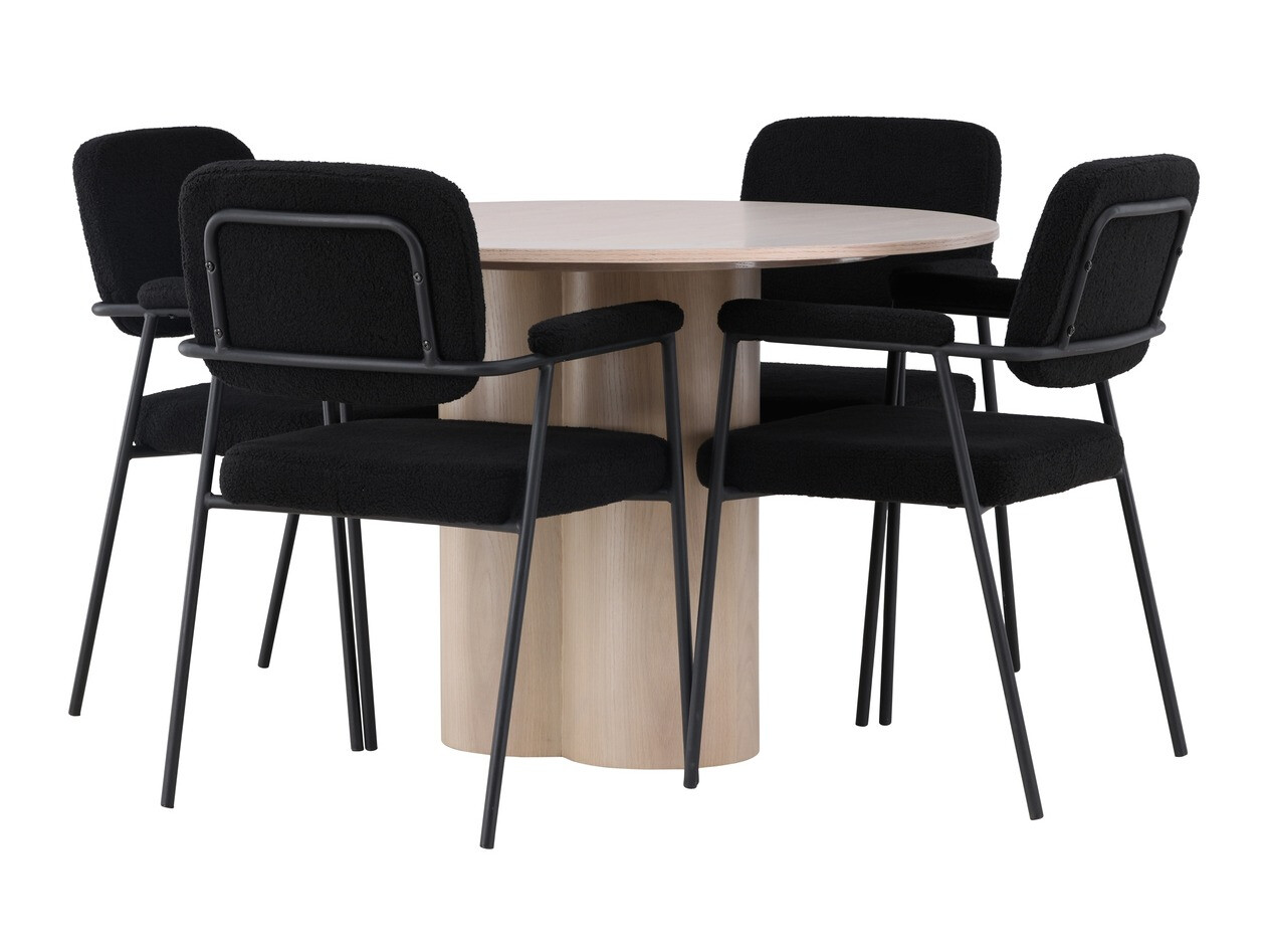 Conjunto de mesas y sillas para comedor Dallas 4358 (Luminoso madera)