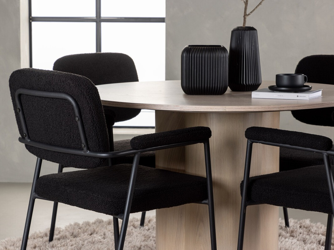 Conjunto de mesas y sillas para comedor Dallas 4358 (Luminoso madera)