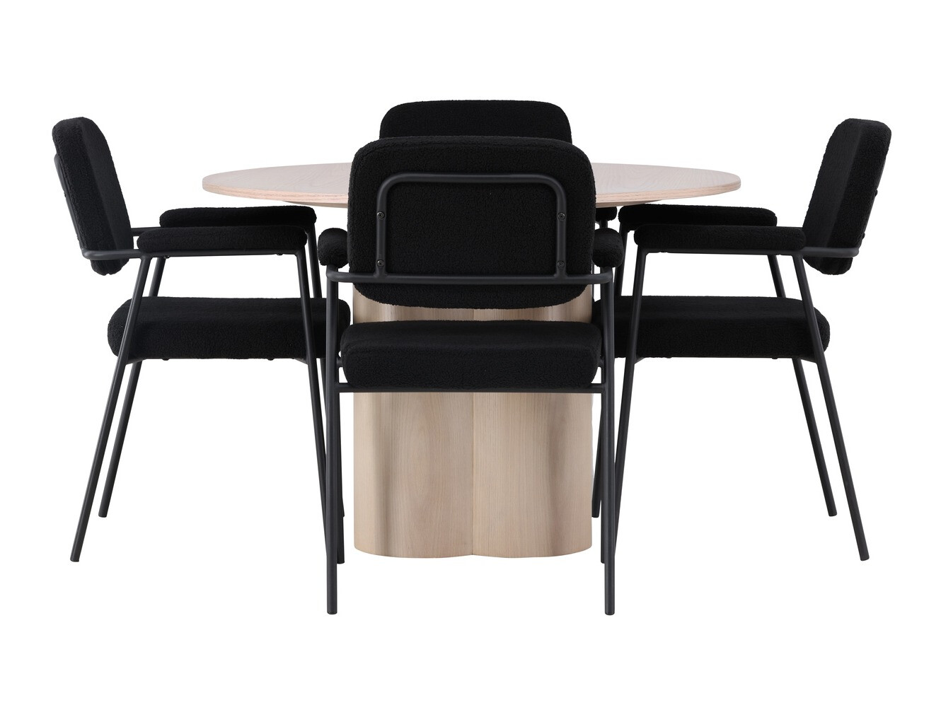 Conjunto de mesas y sillas para comedor Dallas 4358 (Luminoso madera)