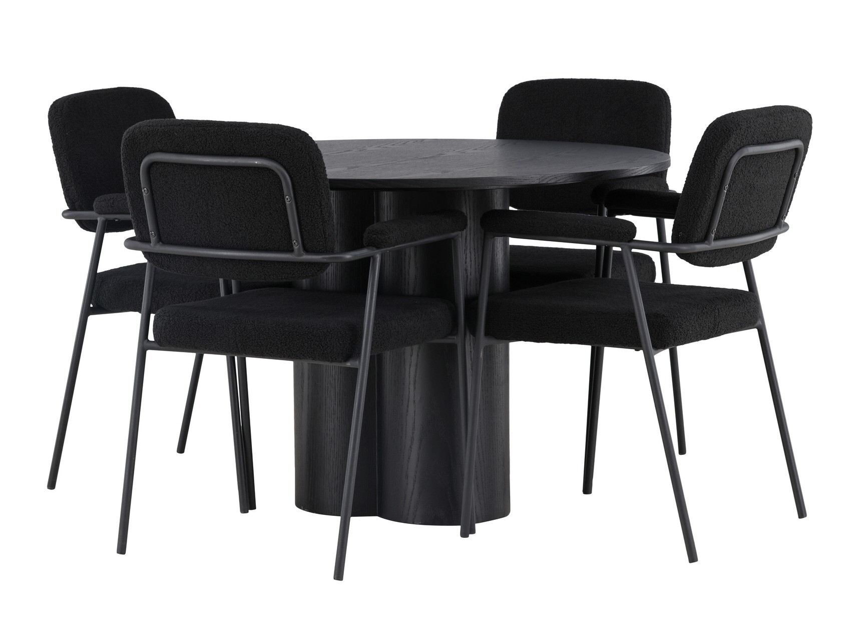 Conjunto de mesas y sillas para comedor Dallas 4358 (Negro)