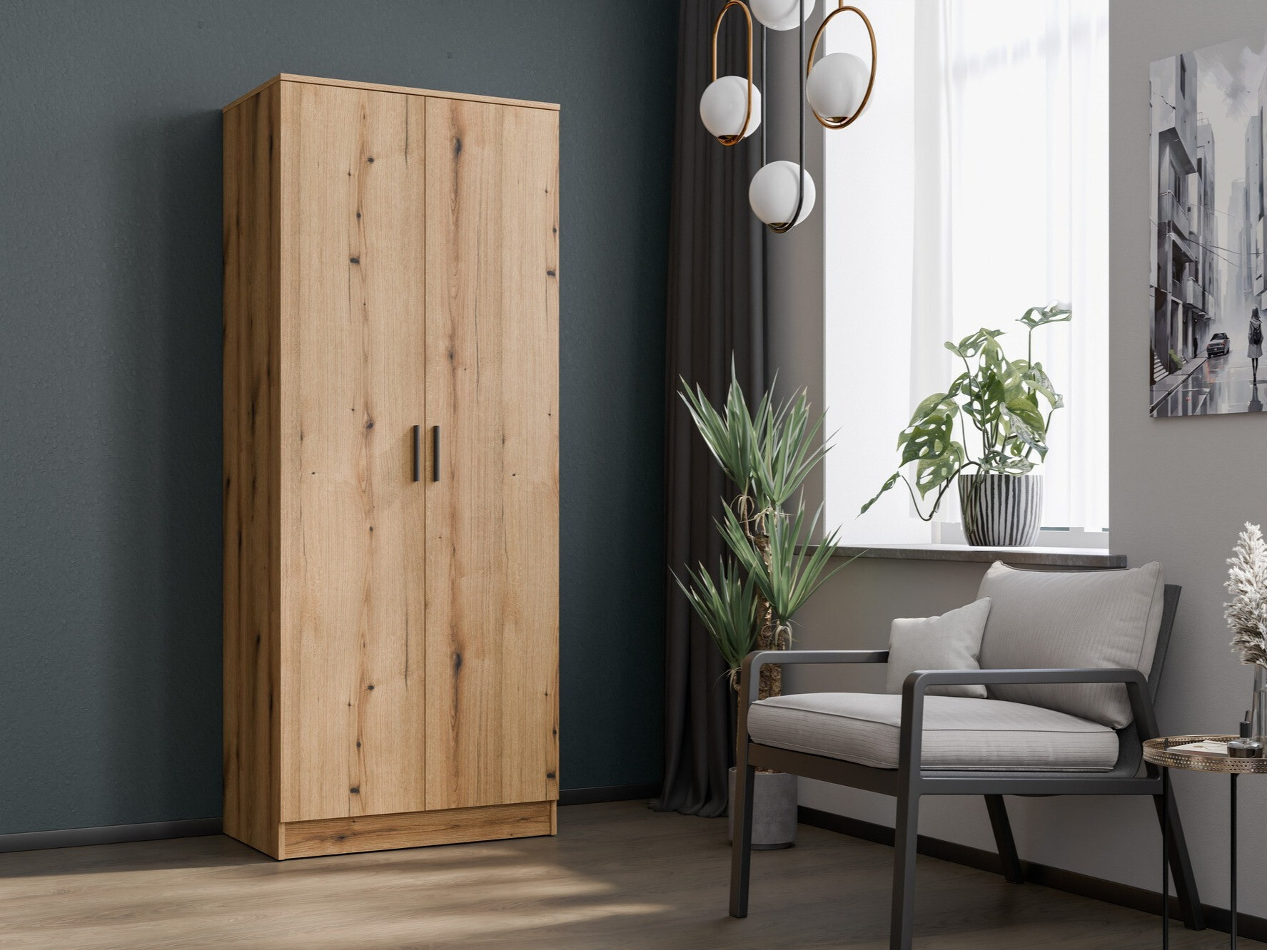 Armario Orlando 221 (Roble claro)