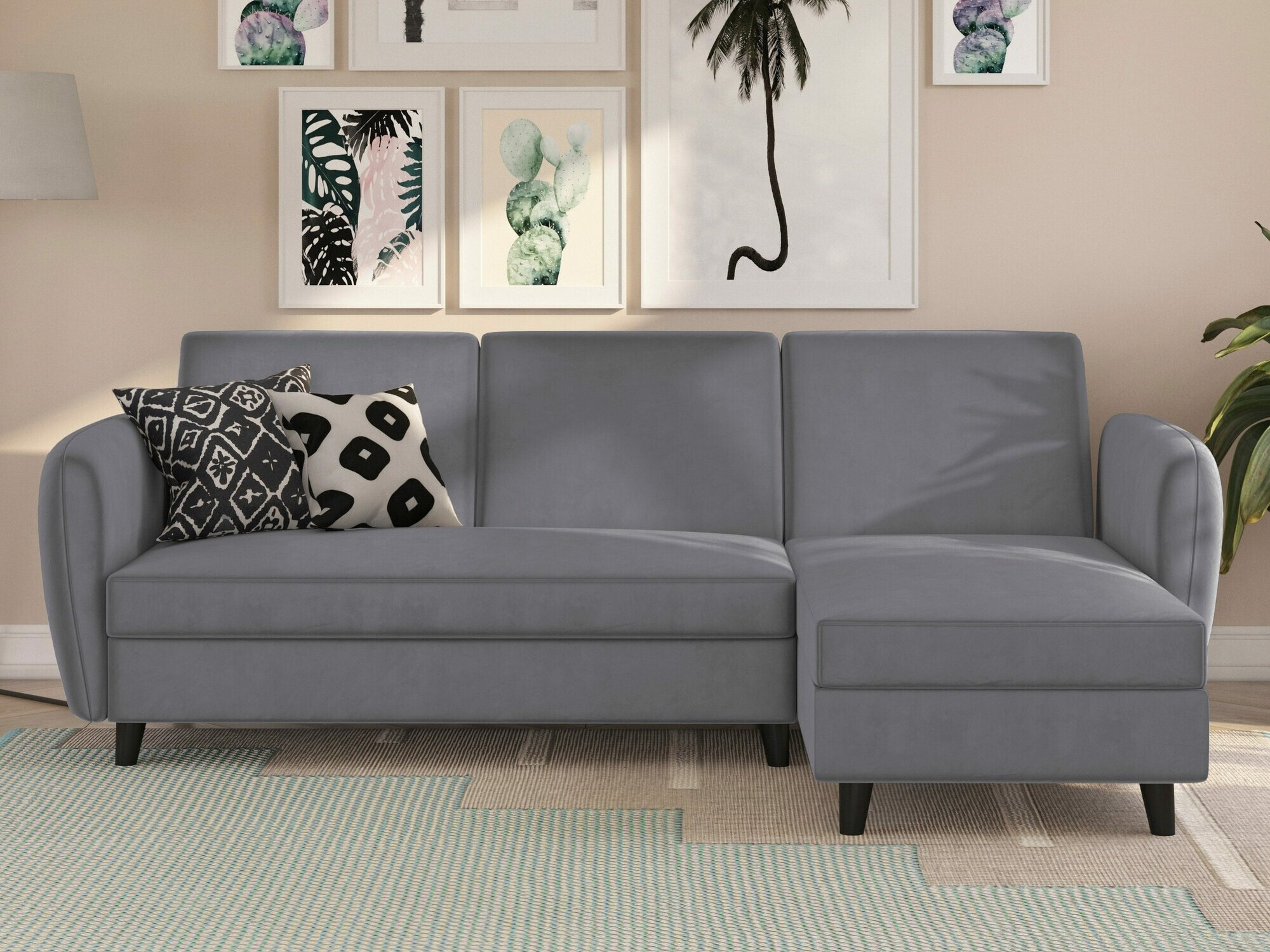 Sofá rinconero Tulsa 557 (Antracita)