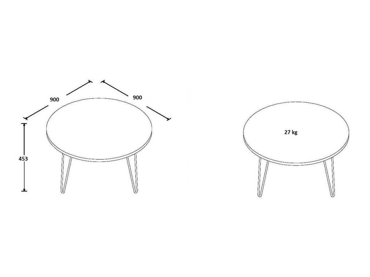 Mesa de centro Nutive 104 (Nuez)