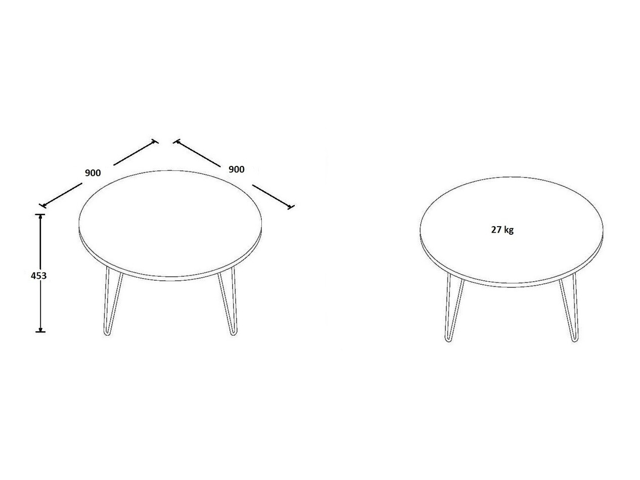 Mesa de centro Nutive 104 (Roble claro)