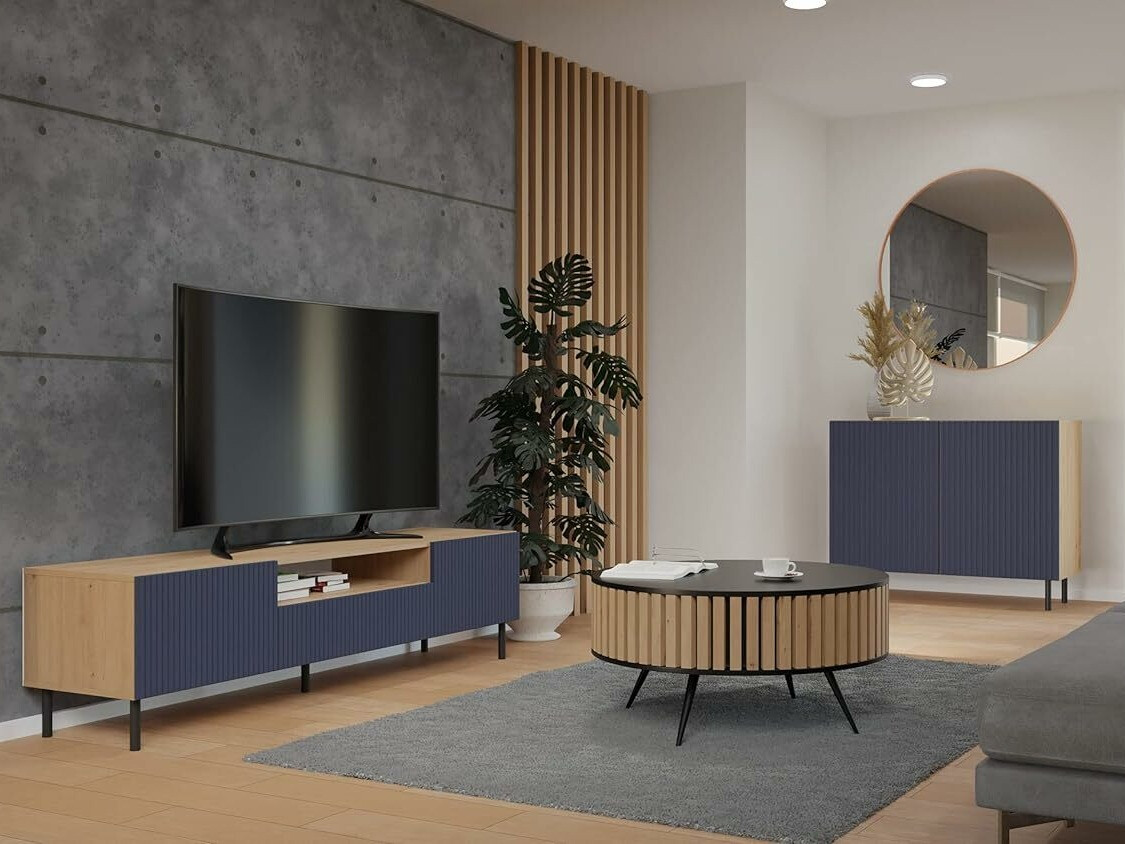 Aparador Romseru 100 (Azul + Roble Artisan)