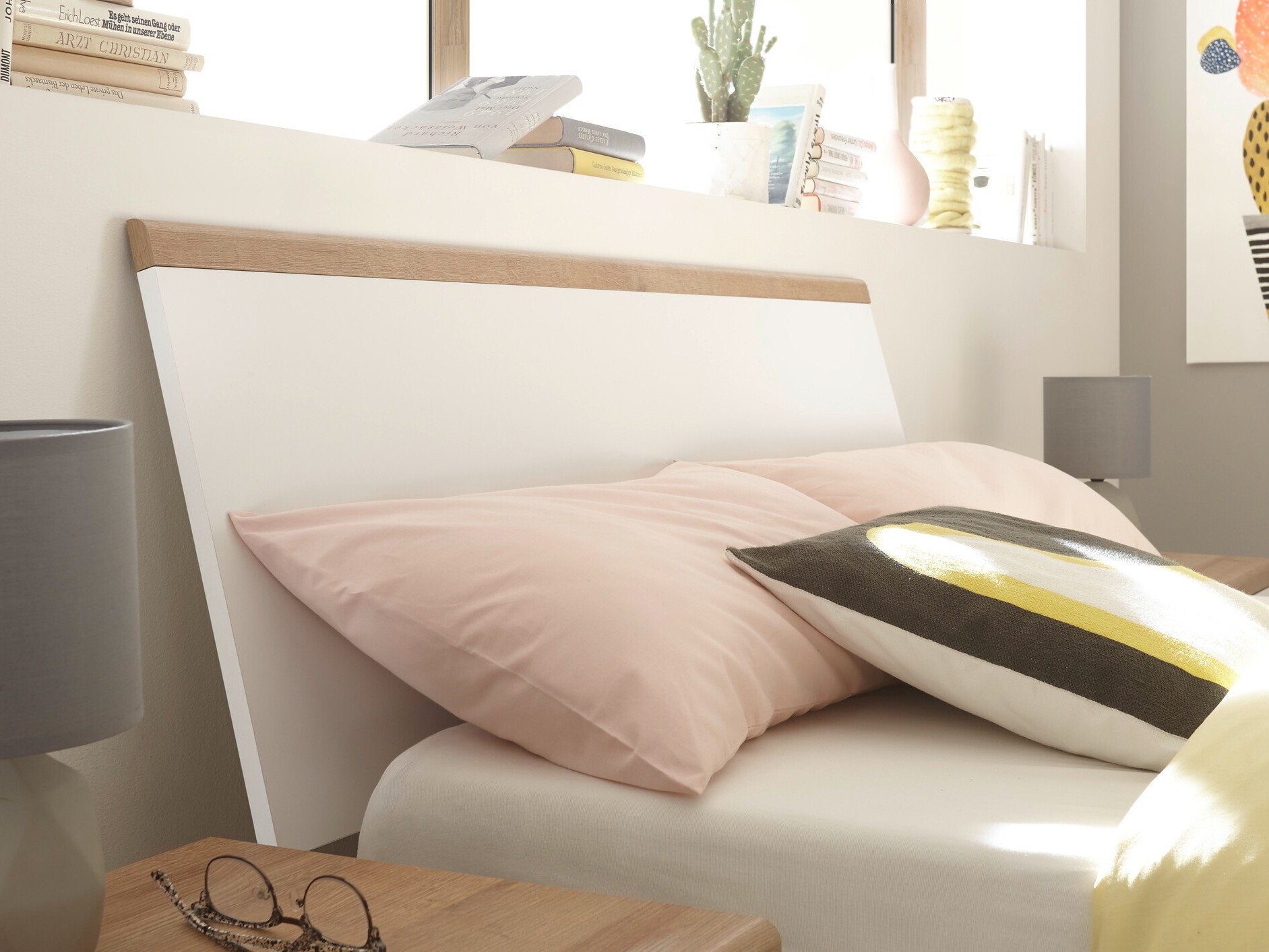 Cama Elbfiou 119 (Riviera roble + Blanco)