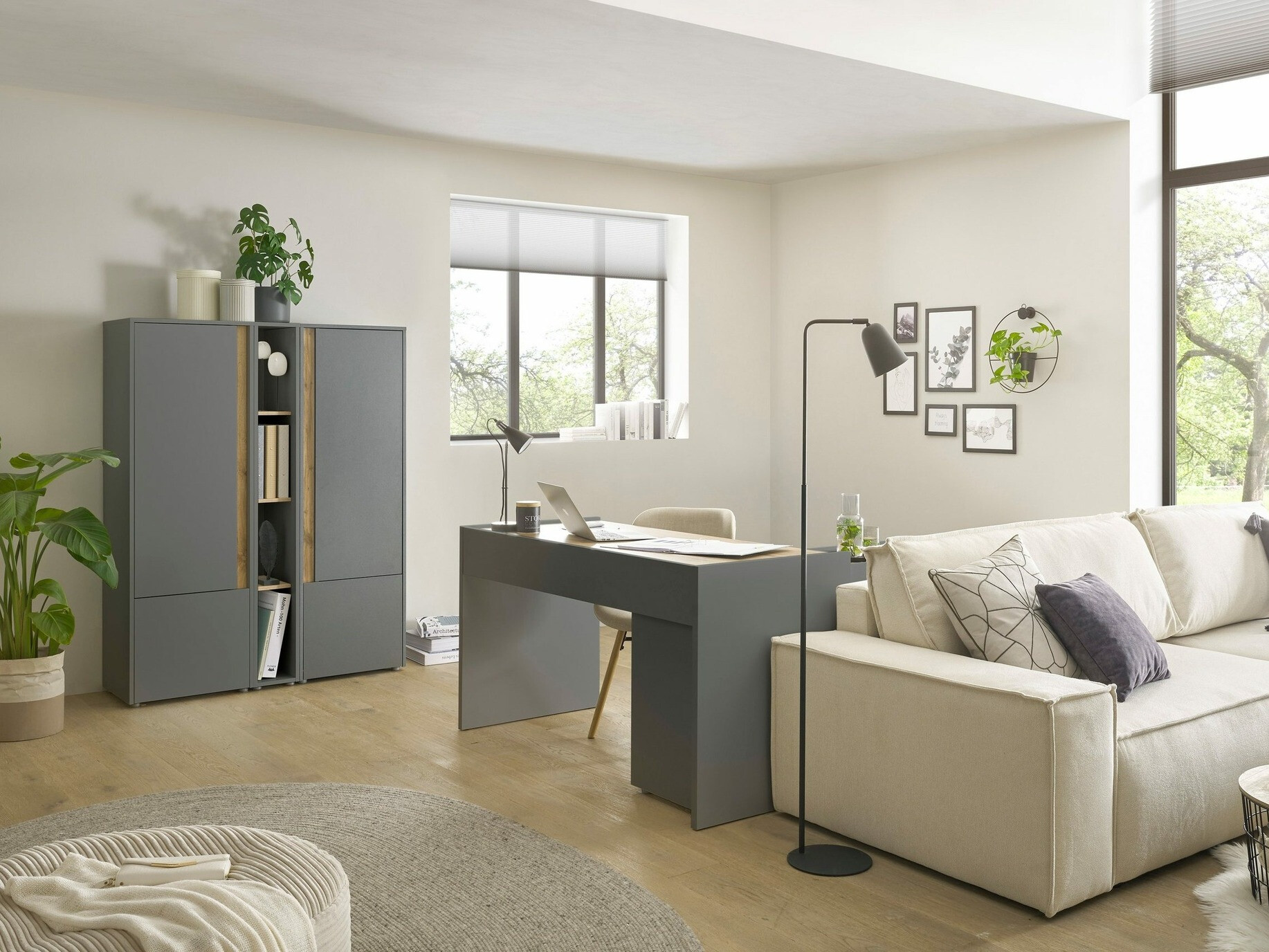 Estantería Elbsori 106 (Antracita + Roble wotan)