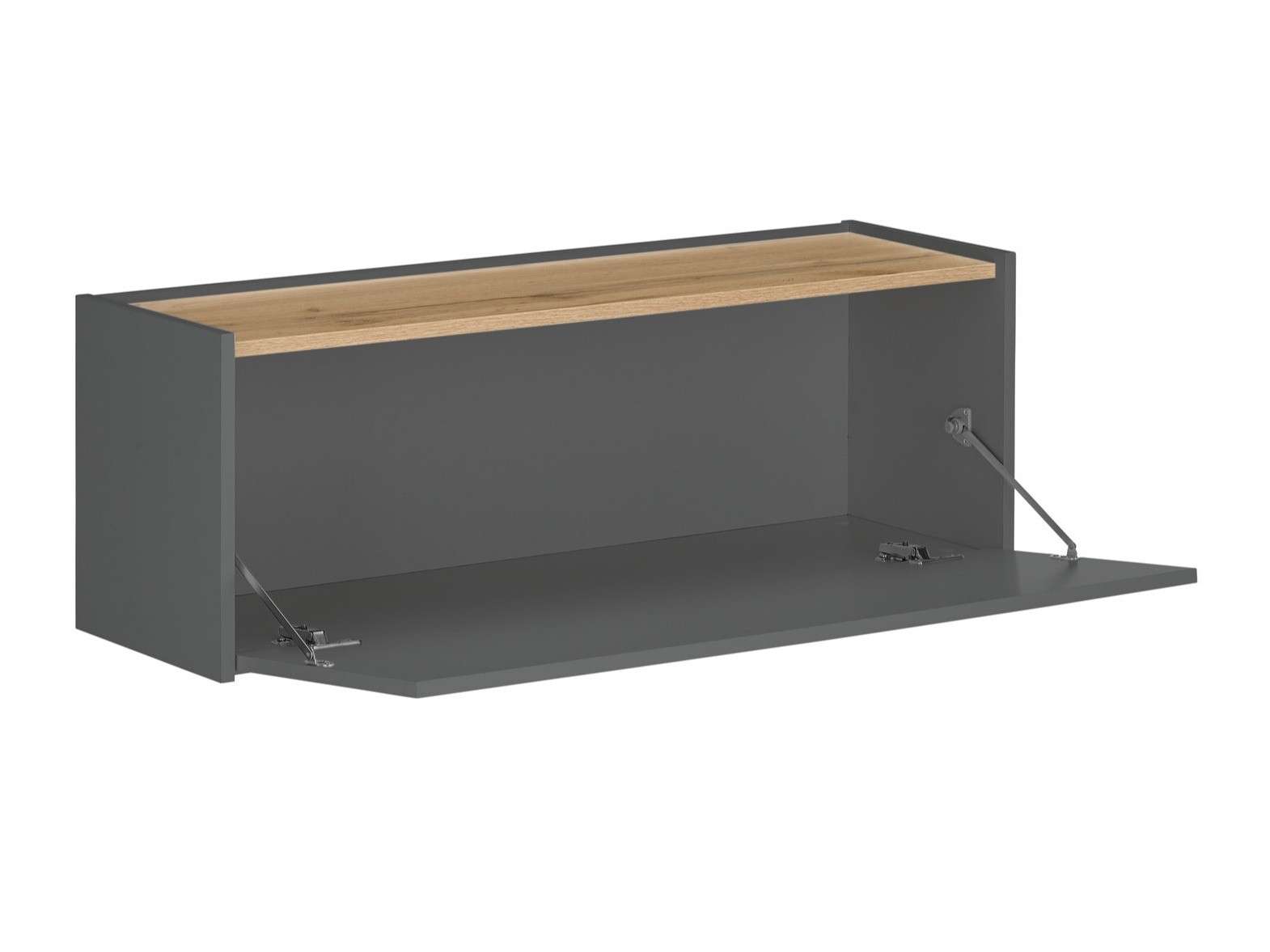 Armario de pared Elbsori 109 (Antracita + Roble wotan)