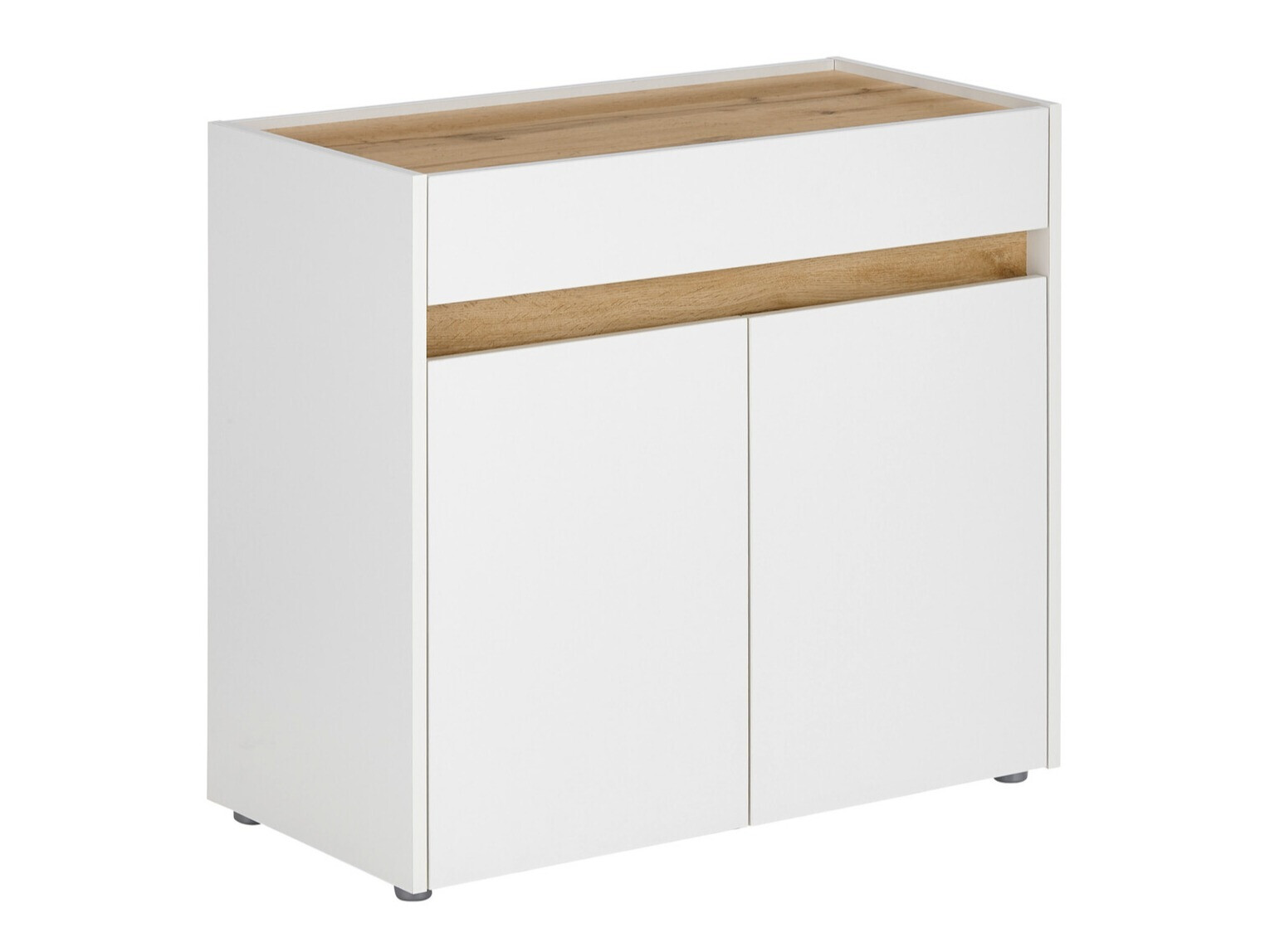 Cómoda Elbsori 110 (Blanco + Roble wotan)