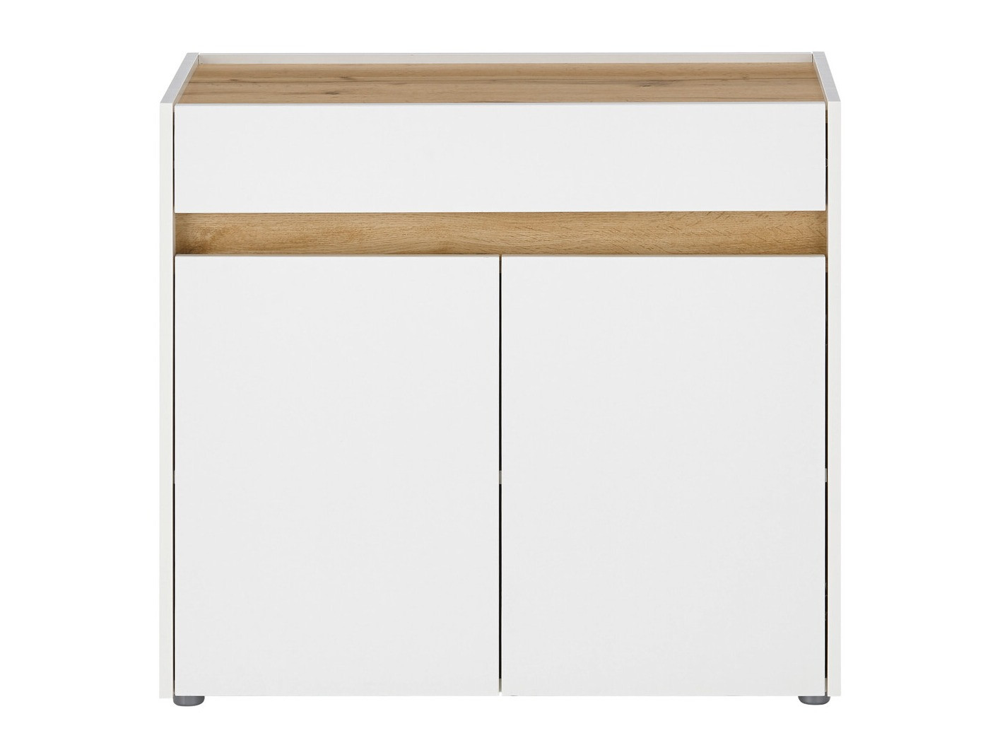 Cómoda Elbsori 110 (Blanco + Roble wotan)