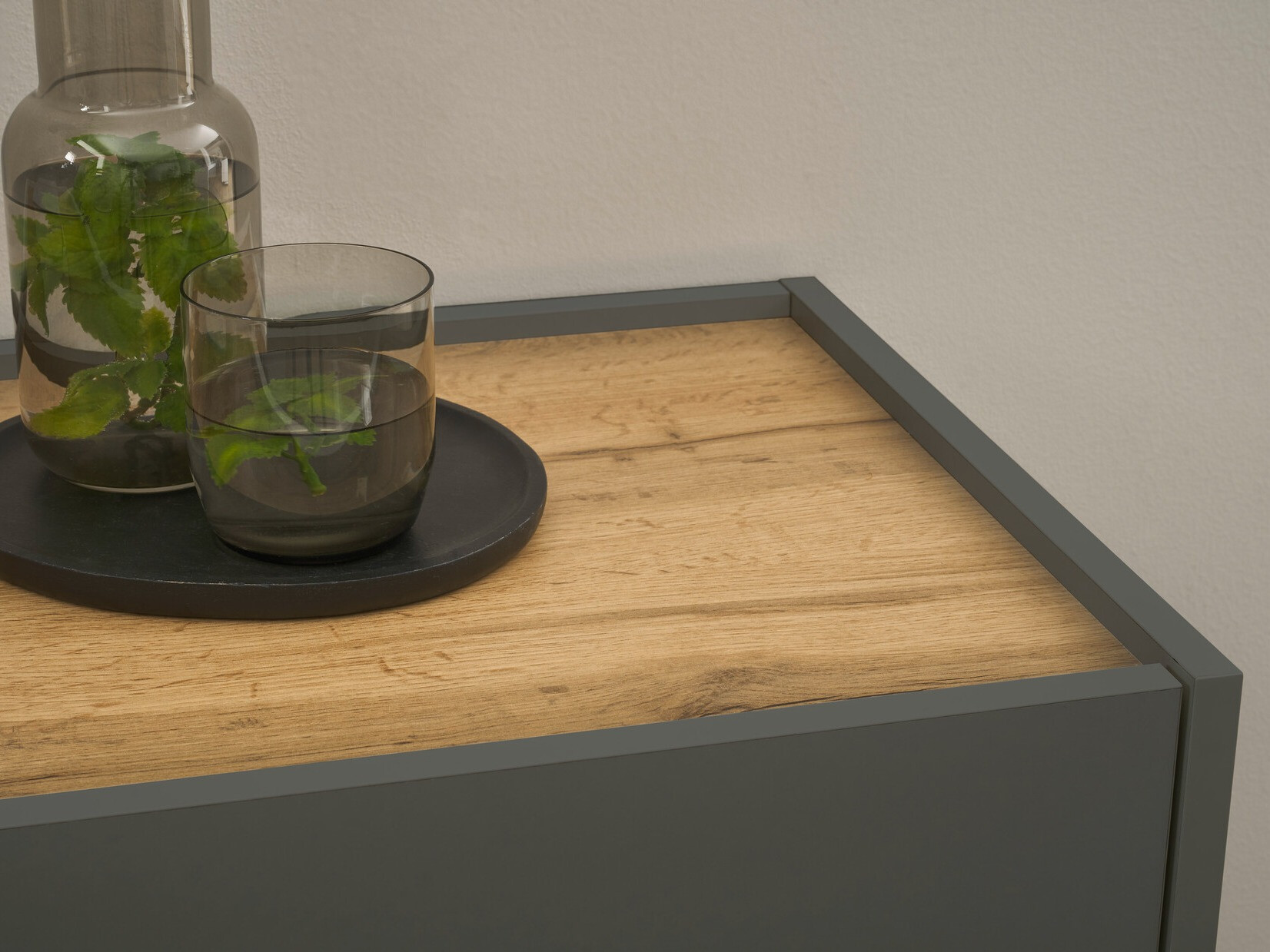 Mesa de oficina Elbsori 107 (Antracita + Roble wotan)