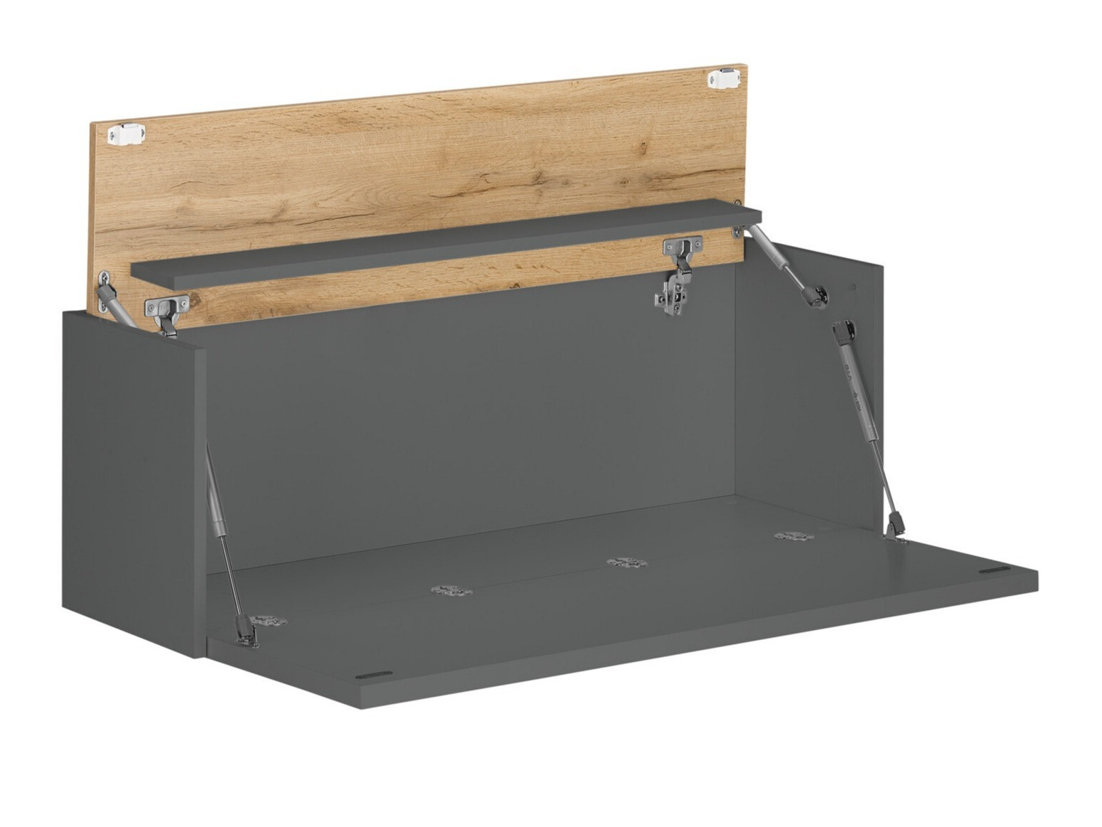 Mesa de oficina Elbsori 107 (Antracita + Roble wotan)