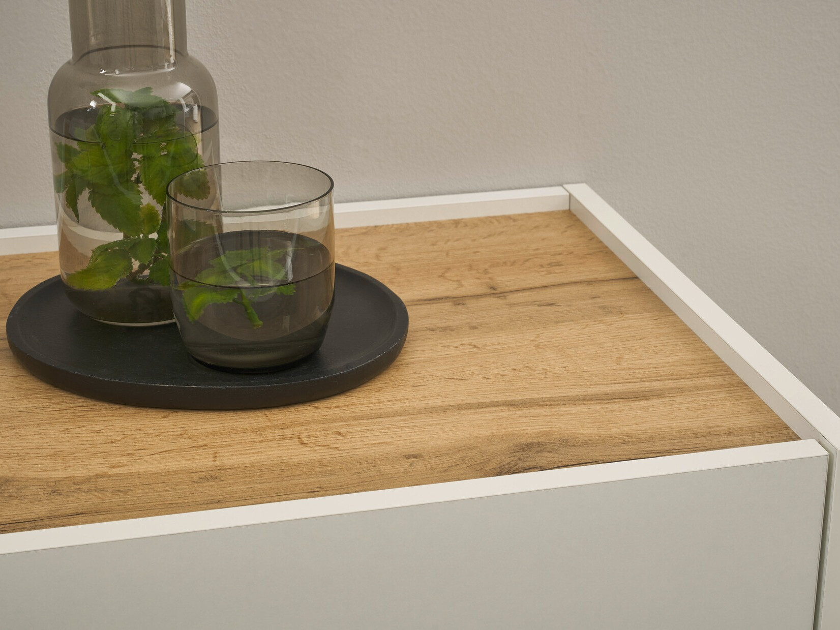 Mesa de oficina Elbsori 107 (Blanco + Roble wotan)