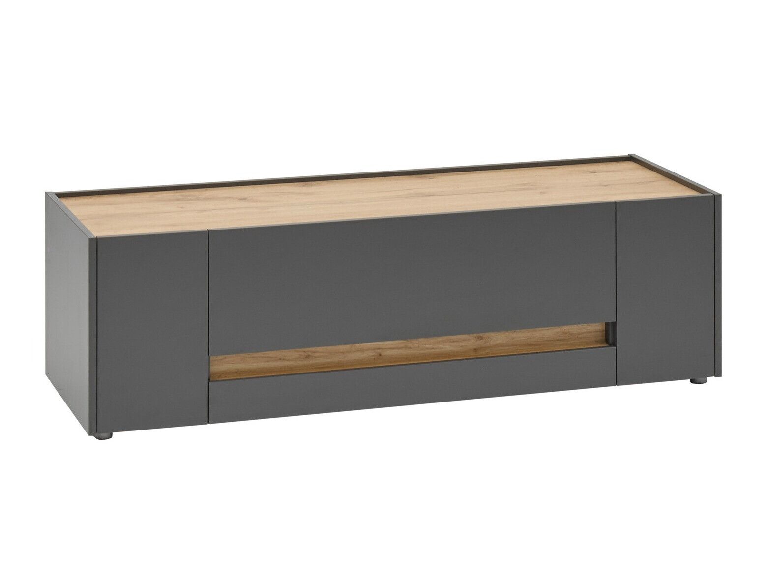 Mueble TV Elbsori 114 (Antracita + Roble wotan)