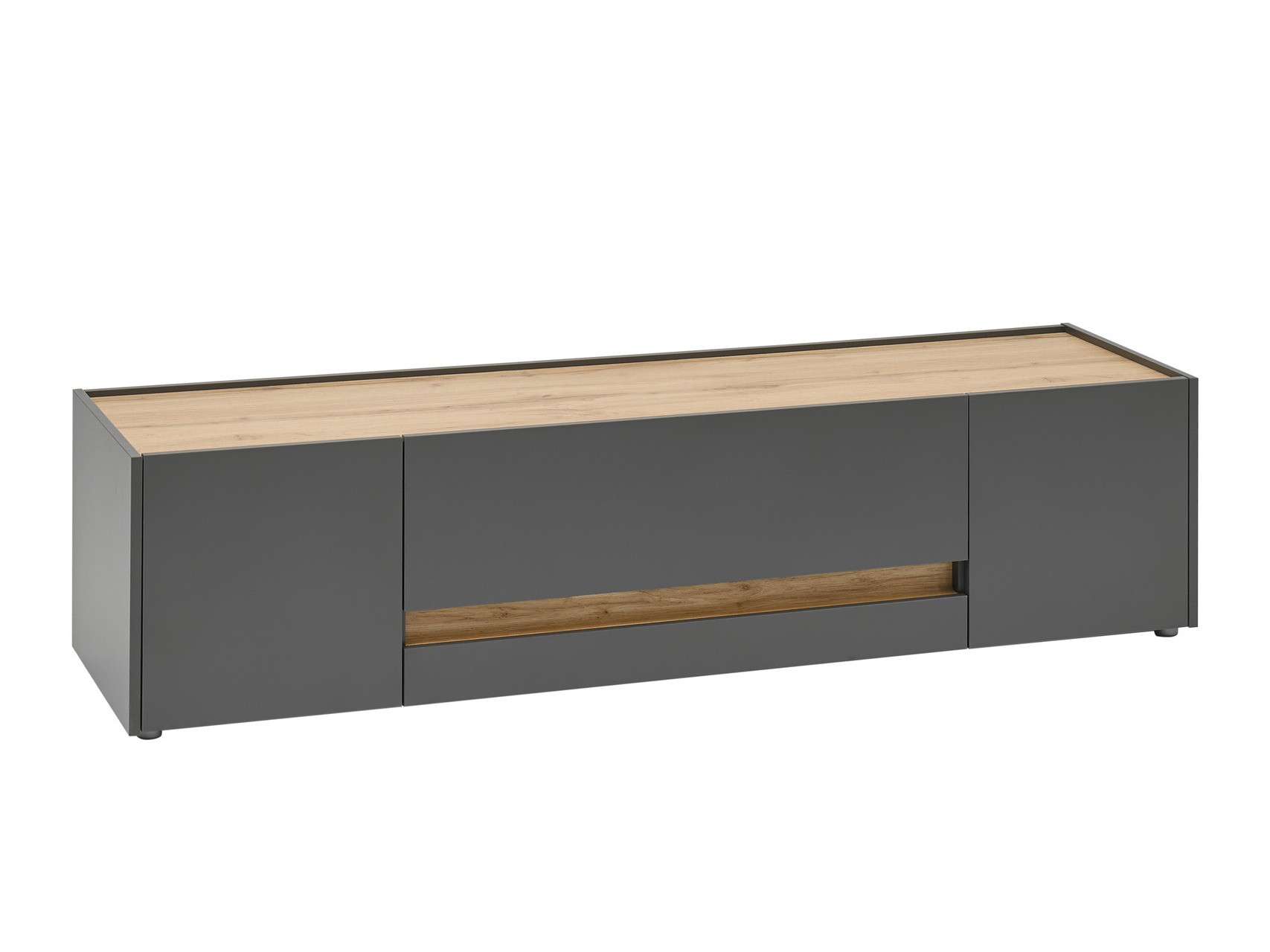Mueble TV Elbsori 115 (Antracita + Roble wotan)