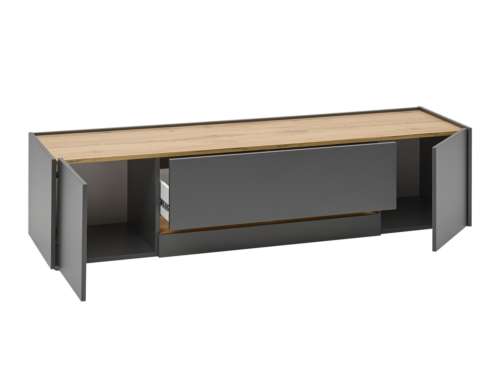 Mueble TV Elbsori 115 (Antracita + Roble wotan)