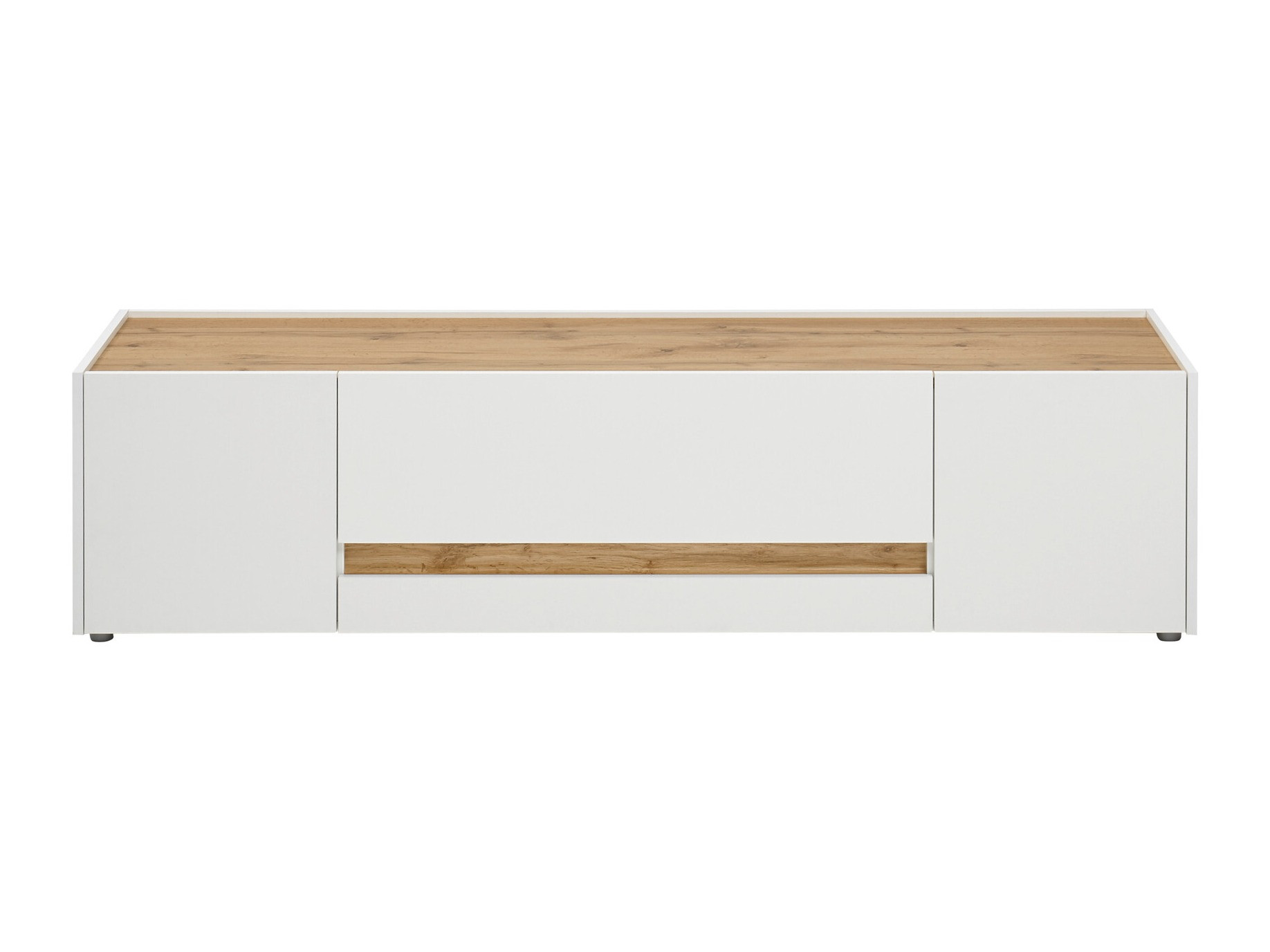 Mueble TV Elbsori 115 (Blanco + Roble wotan)