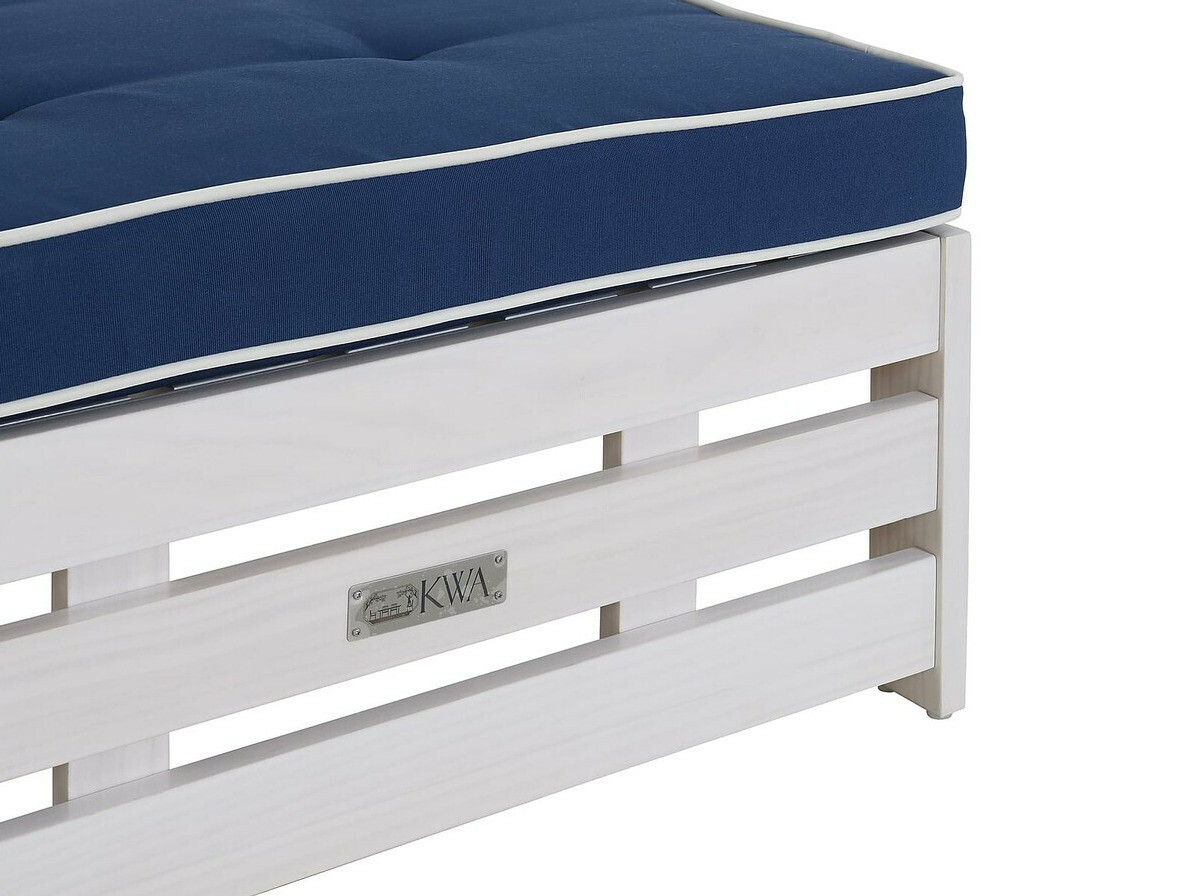 Puf de exterior Riverton 761 (Azul + Blanco)