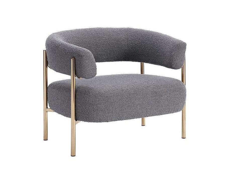 Sillón Riverton 668 (Gris + Dorado)