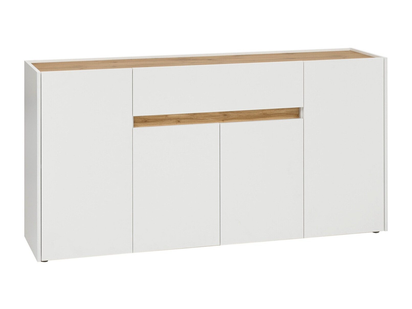 Cómoda Elbsori 117 (Blanco + Roble wotan)