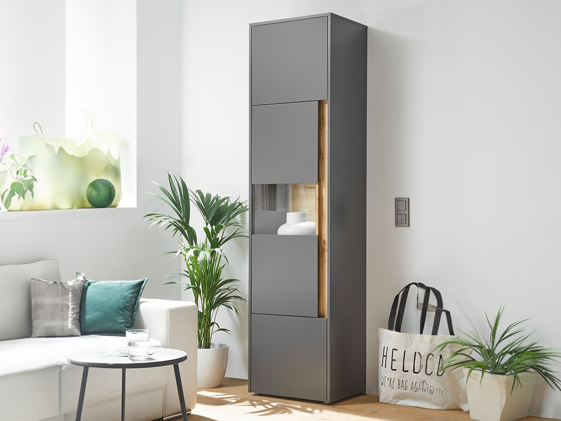 Estantería Elbsori 100 (Antracita + Roble wotan)