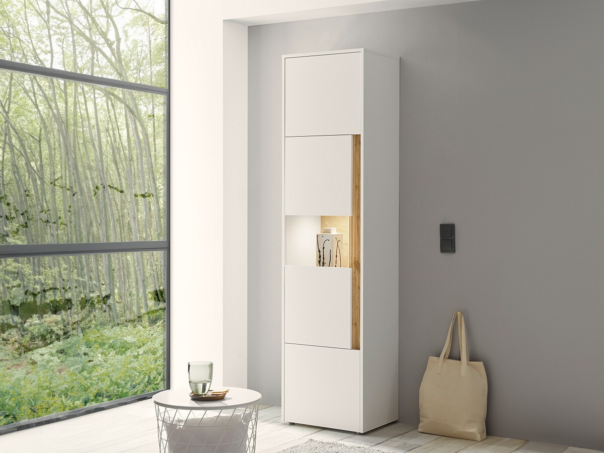 Estantería Elbsori 100 (Blanco + Roble wotan)