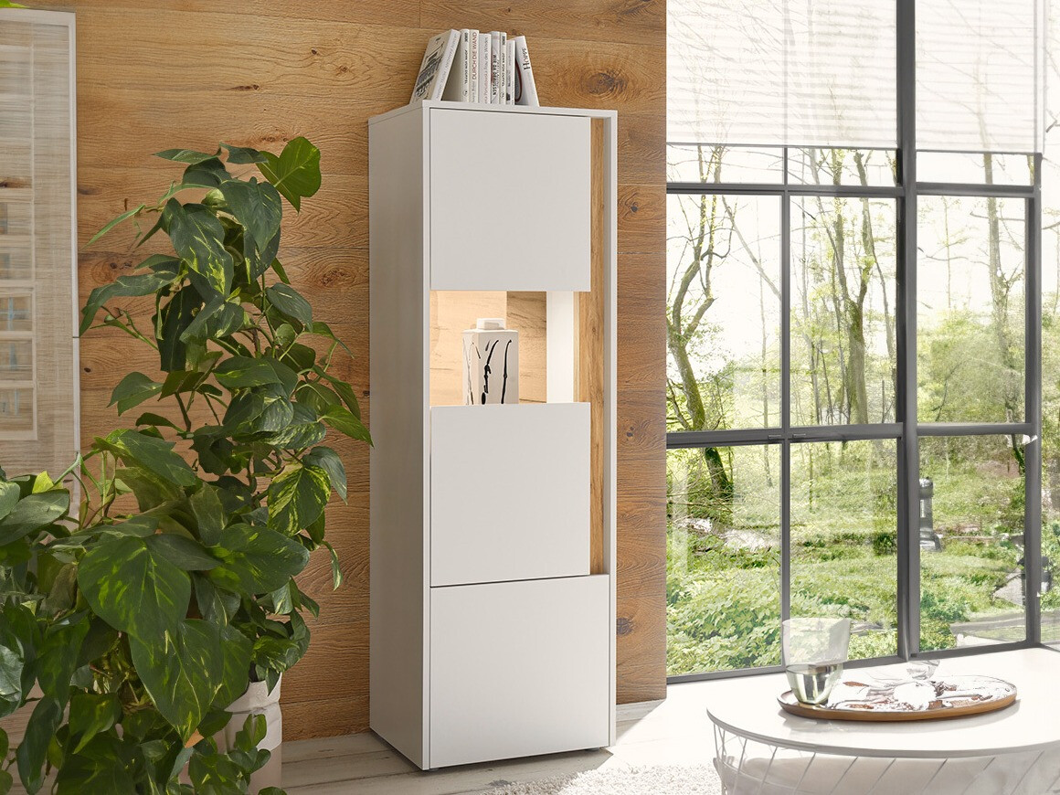 Estantería Elbsori 102 (Blanco + Roble wotan)