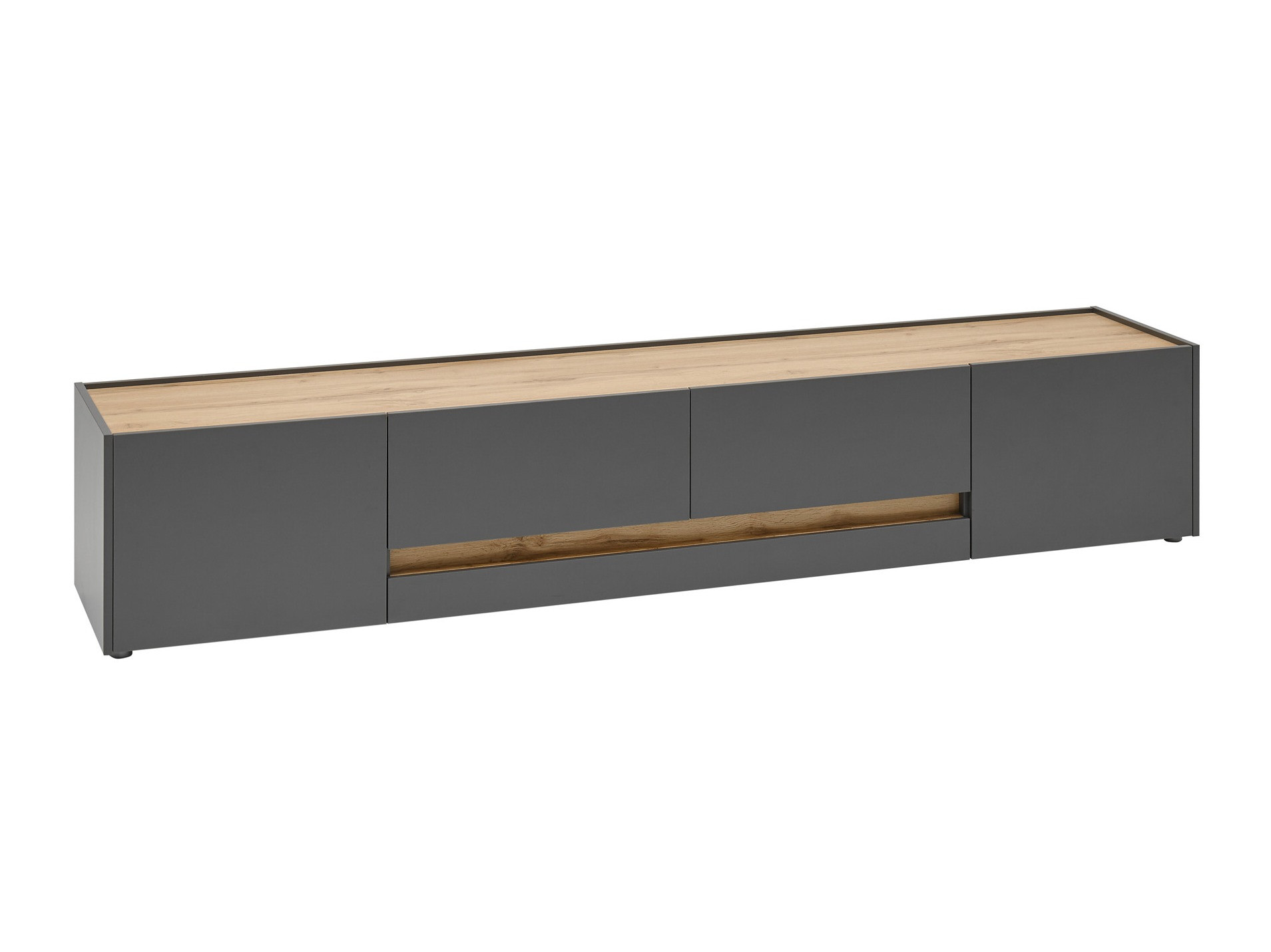 Mueble TV Elbsori 116 (Antracita + Roble wotan)