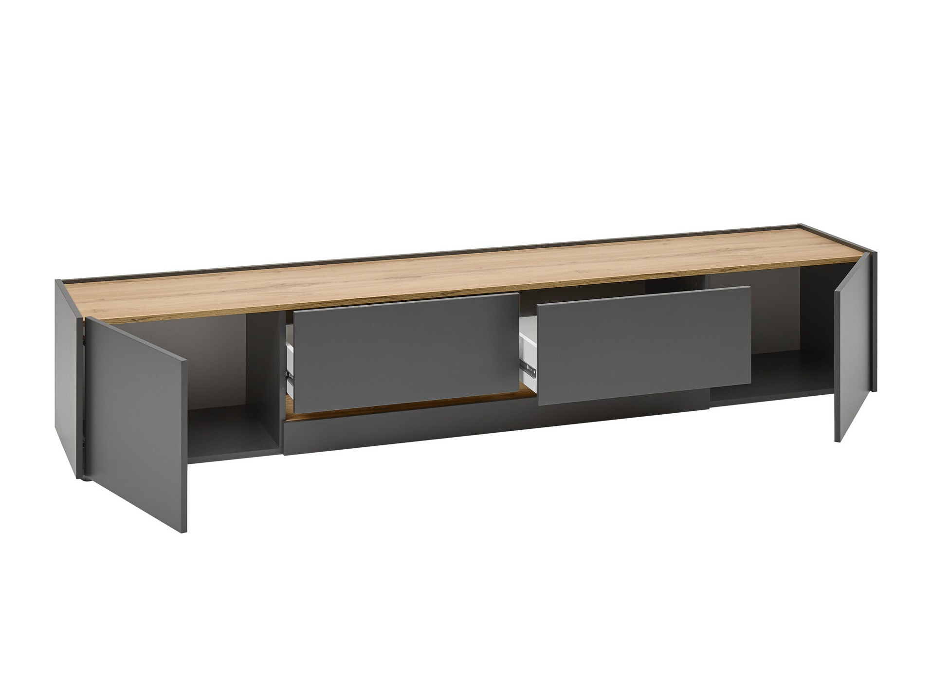 Mueble TV Elbsori 116 (Antracita + Roble wotan)