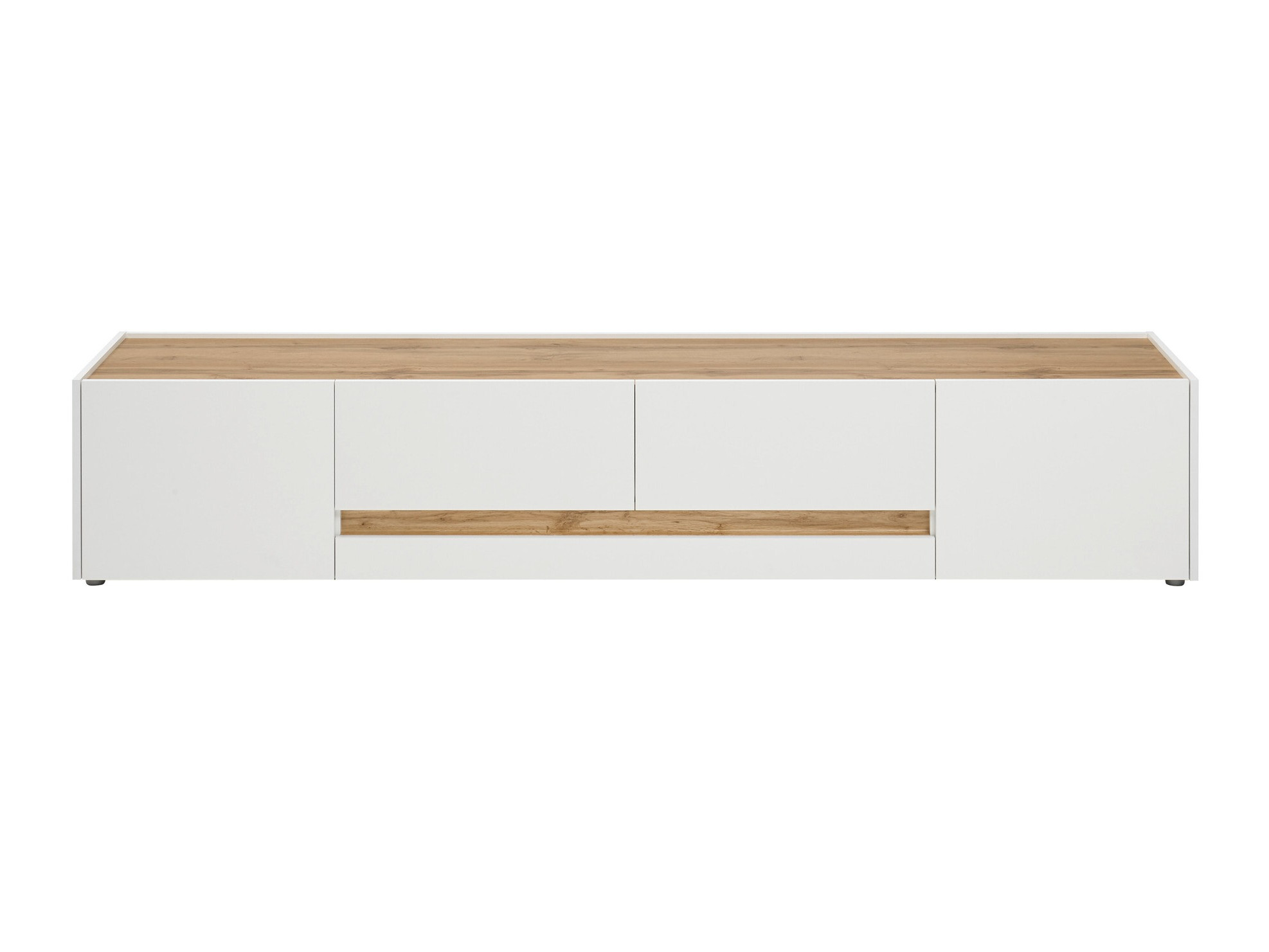 Mueble TV Elbsori 116 (Blanco + Roble wotan)