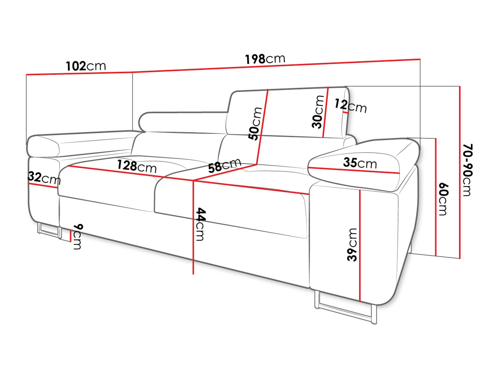 Sofá Comfivo Eliferu 105 (Lux 05)