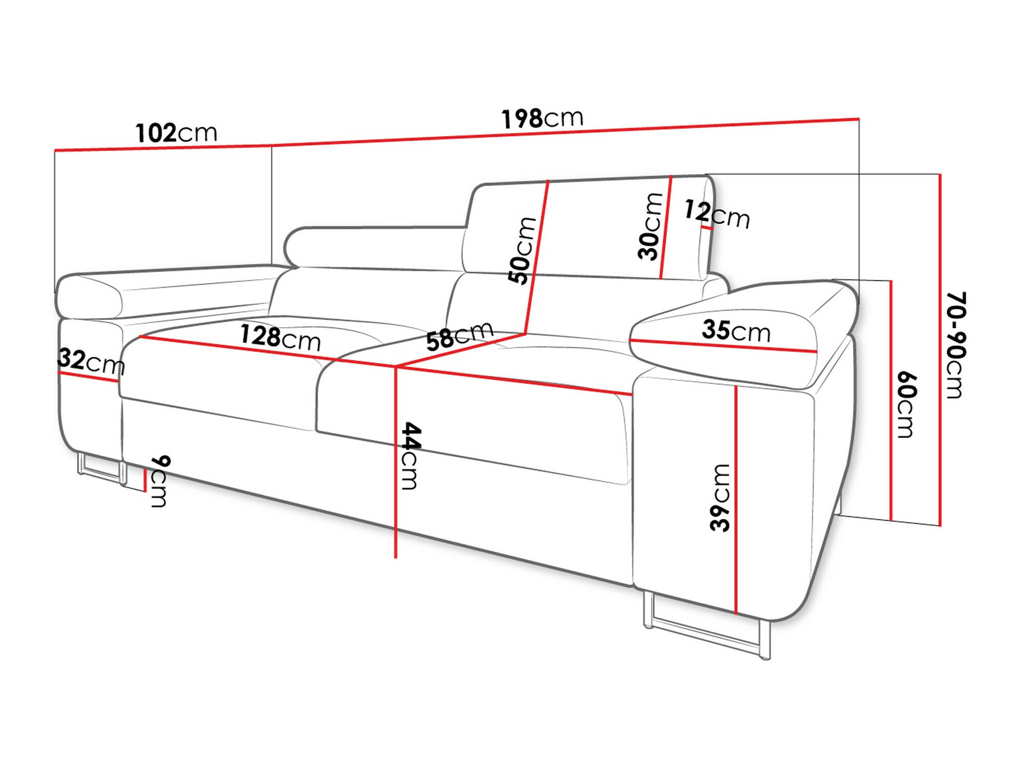 Sofá Comfivo Eliferu 105 (Manila 16)