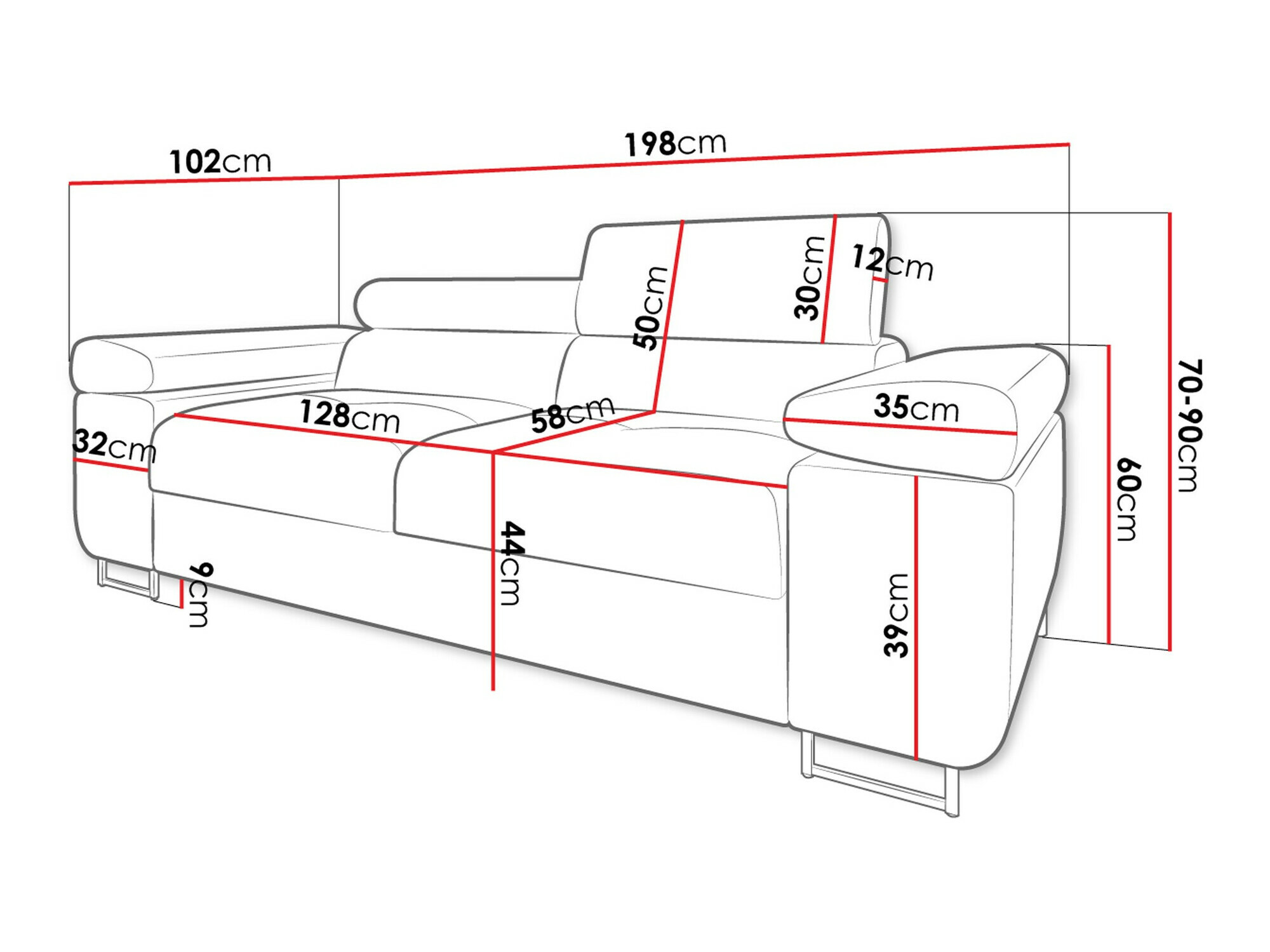 Sofá Comfivo Eliferu 105 (Poso 110)