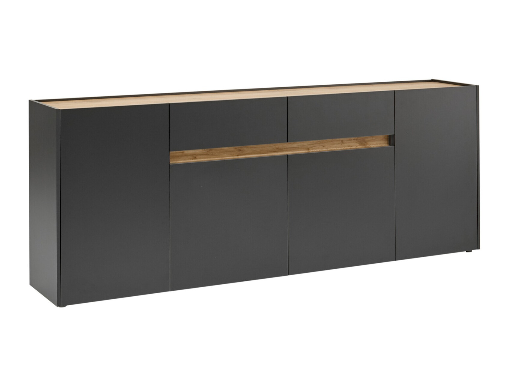 Cómoda Elbsori 118 (Antracita + Roble wotan)