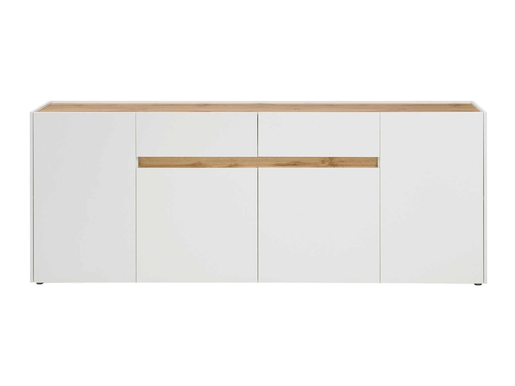 Cómoda Elbsori 118 (Blanco + Roble wotan)