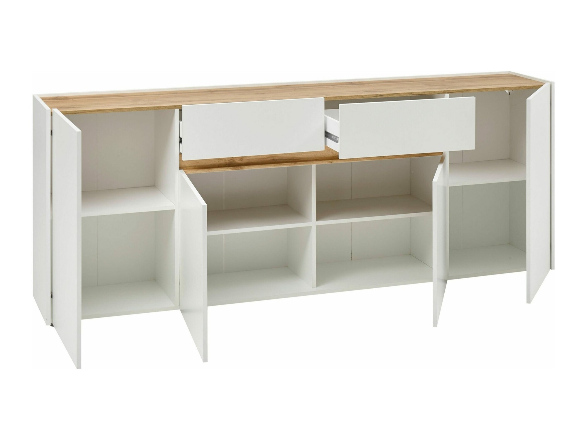 Cómoda Elbsori 118 (Blanco + Roble wotan)