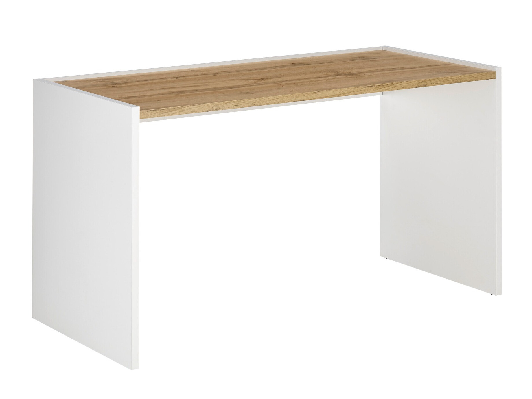 Mesa de oficina Elbsori 119 (Blanco + Roble wotan)