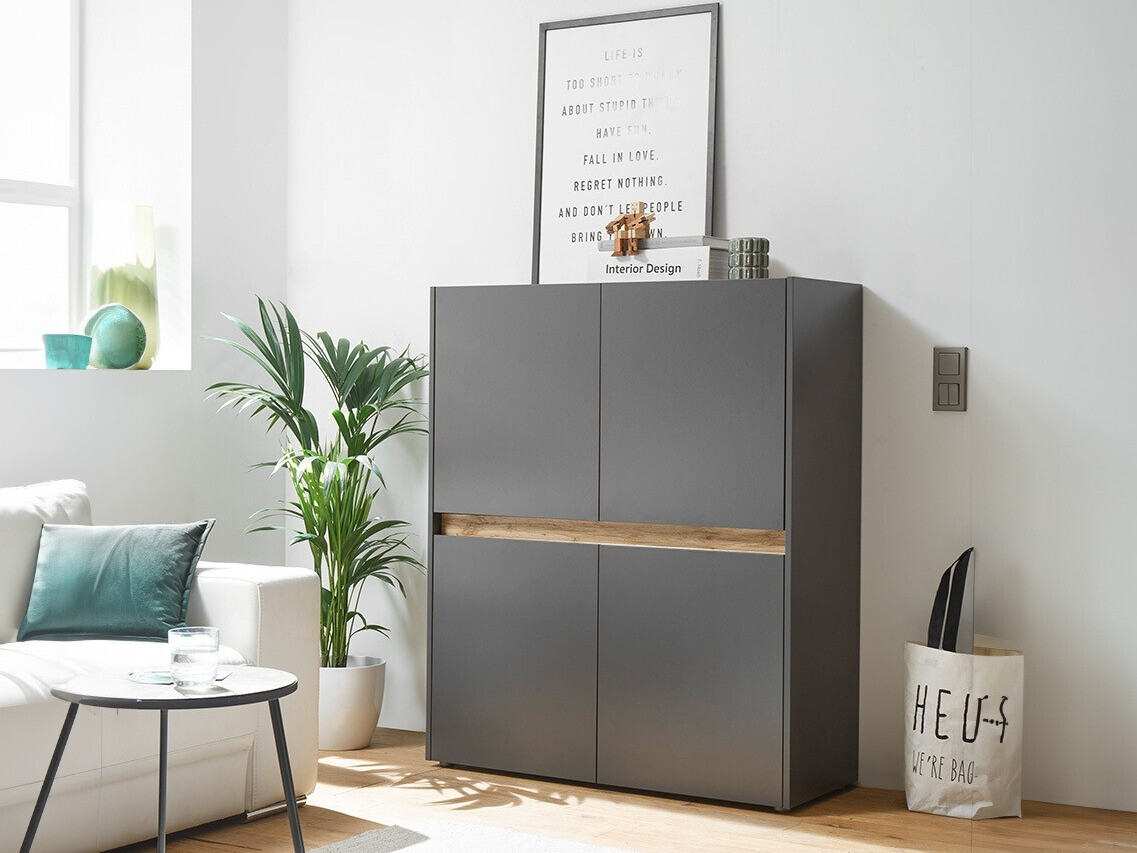 Aparador Elbsori 111 (Antracita + Roble wotan)