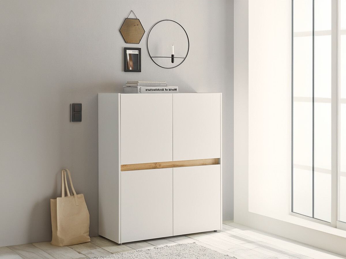 Aparador Elbsori 111 (Blanco + Roble wotan)