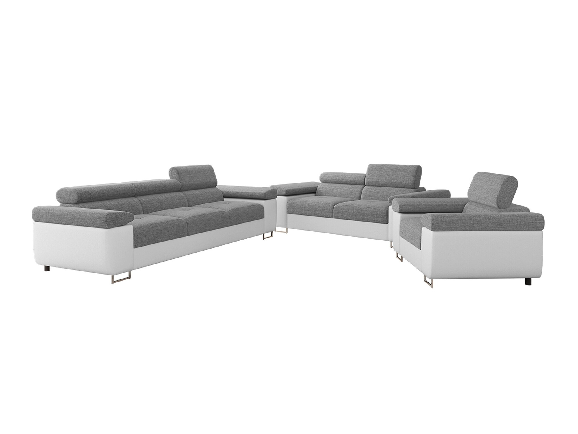 Conjunto de muebles tapizado Comfivo Vinetum (Soft 017 + Lux 05)