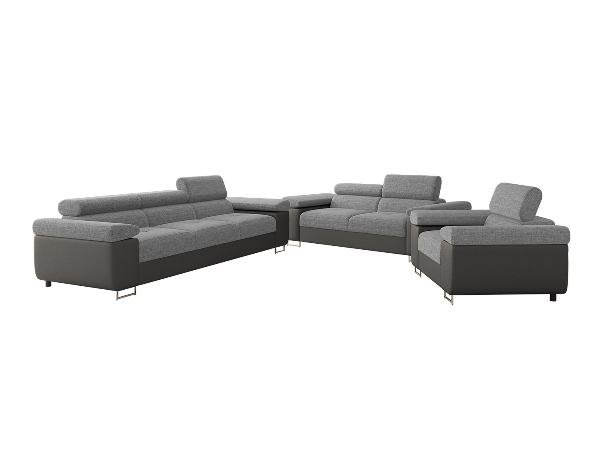 Conjunto de muebles tapizado Comfivo Vinetum (Soft 029 + Lux 05)