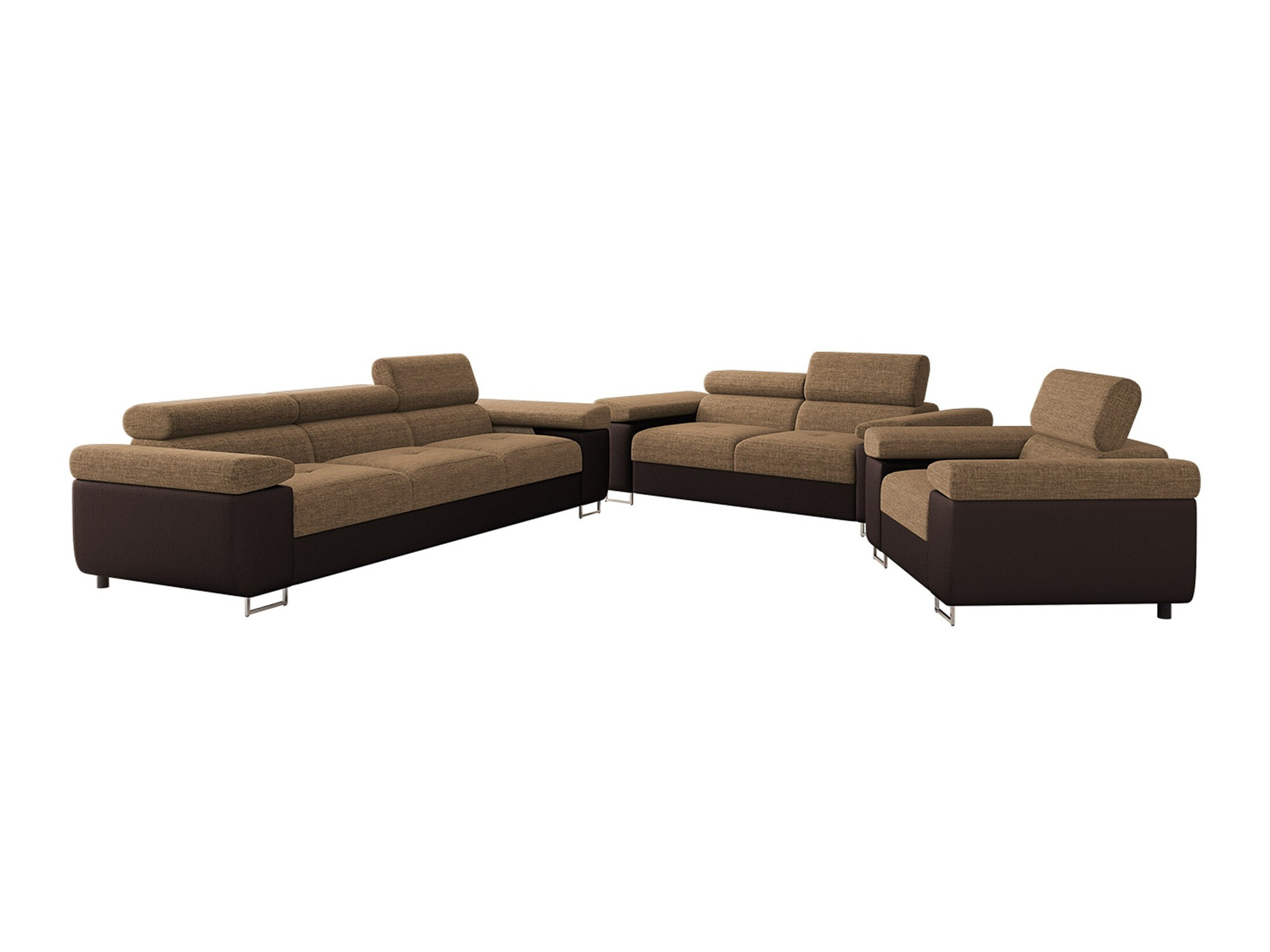 Conjunto de muebles tapizado Comfivo Vinetum (Soft 066 + Lux 03)