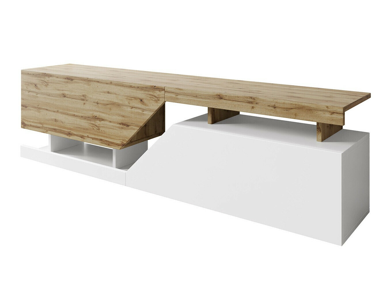 Mueble TV Comfivo Daldune (Blanco + Roble wotan)