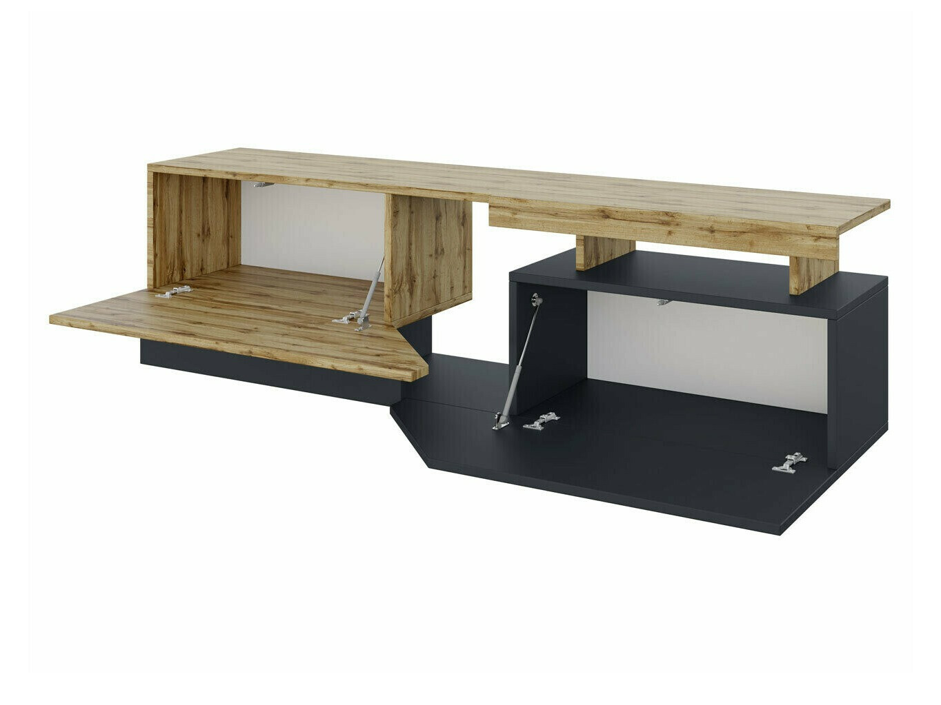 Mueble TV Comfivo Daldune (Blanco + Roble wotan)