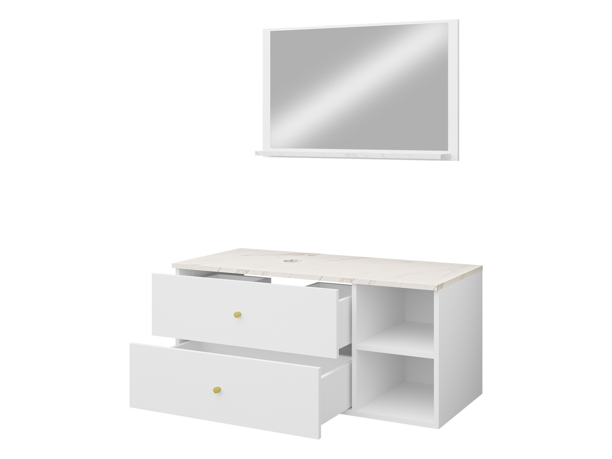 Conjunto de mueble de baño Ophruvi 100 (Negro)