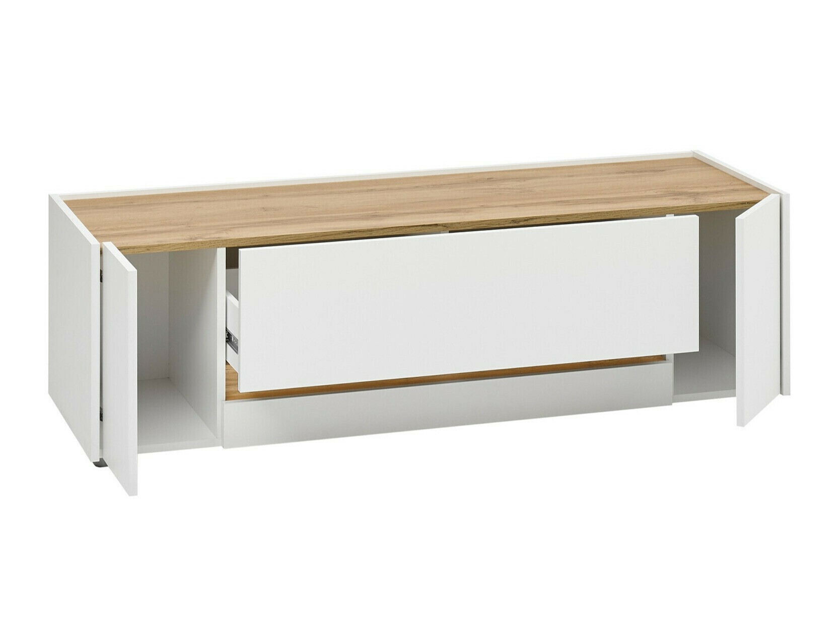 Conjunto de salón Elbsori 131 (Blanco + Roble wotan)