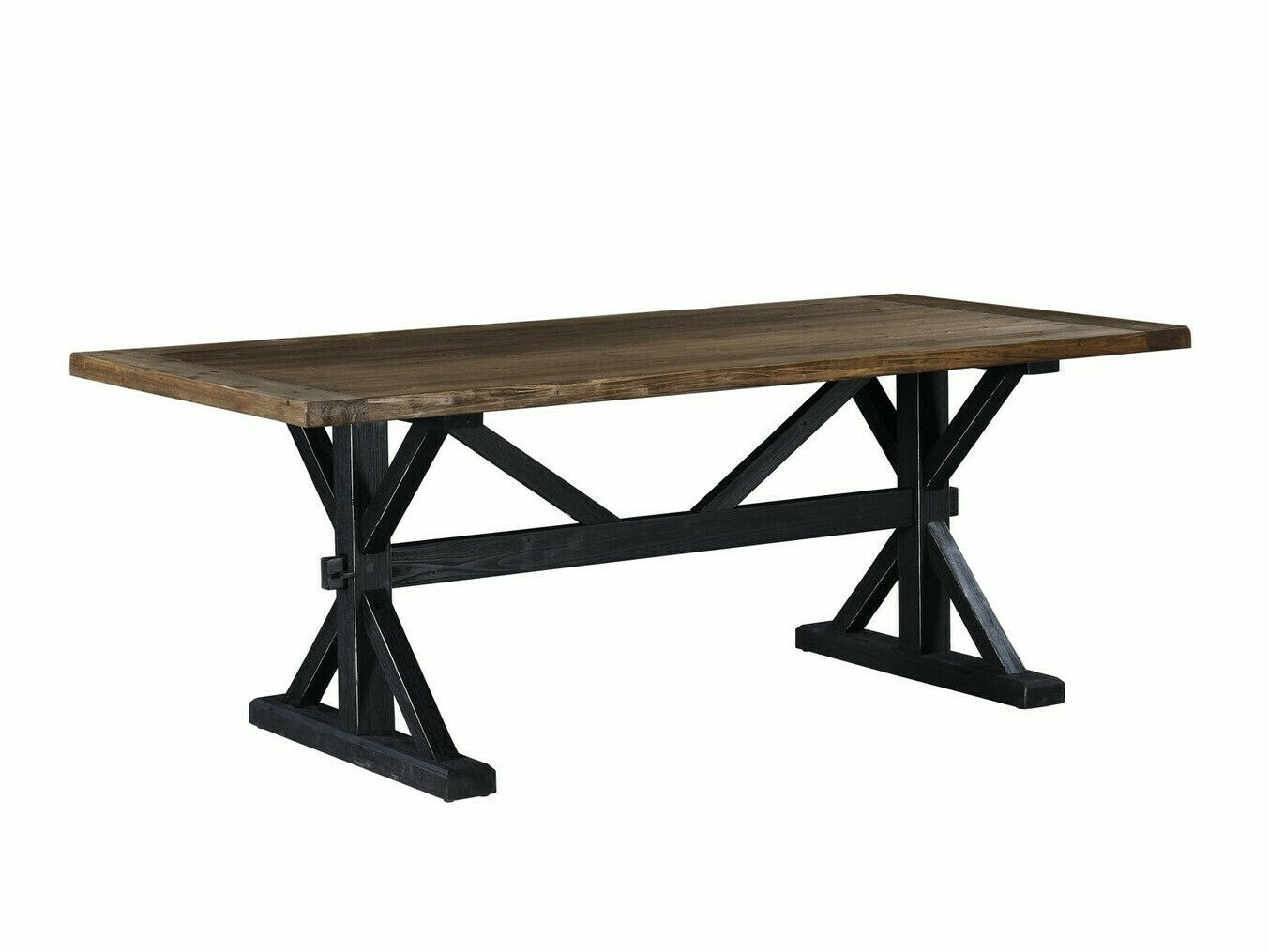 Mesa Riverton 770 (Madera oscura + Negro)