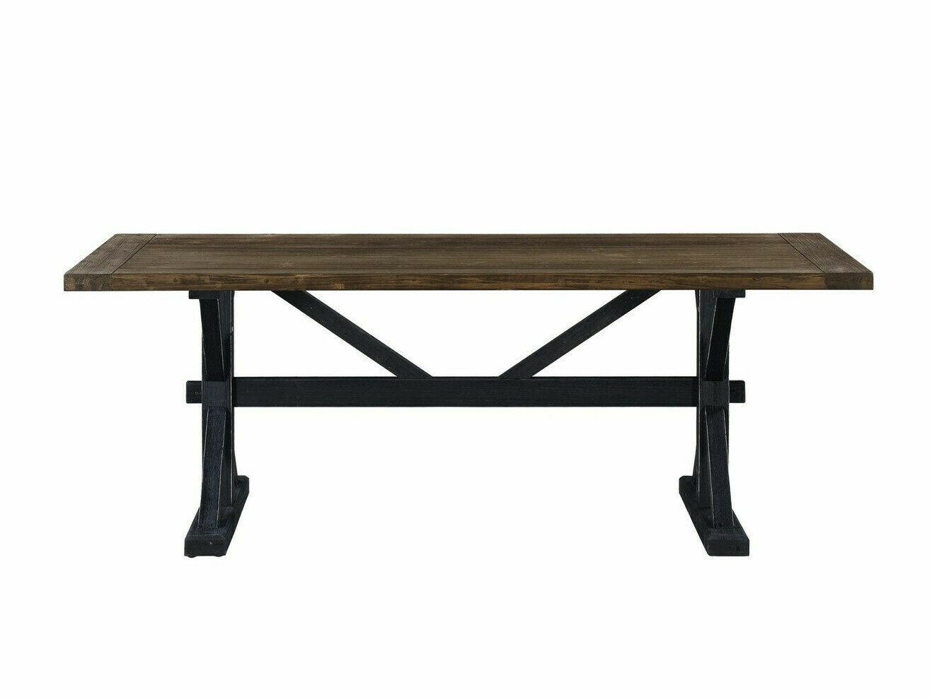 Mesa Riverton 770 (Madera oscura + Negro)