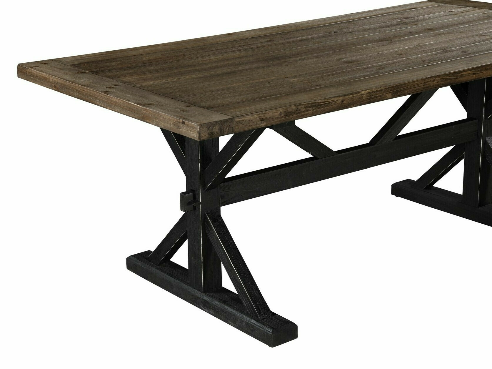 Mesa Riverton 770 (Madera oscura + Negro)