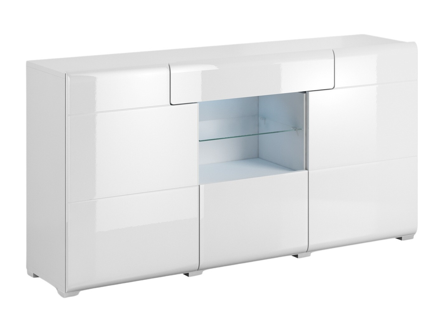 Cómoda Torsone 108 (Blanco + Blanco brillante)